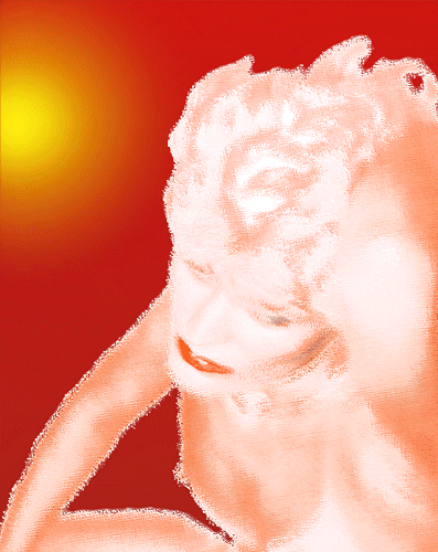 Weib im rot